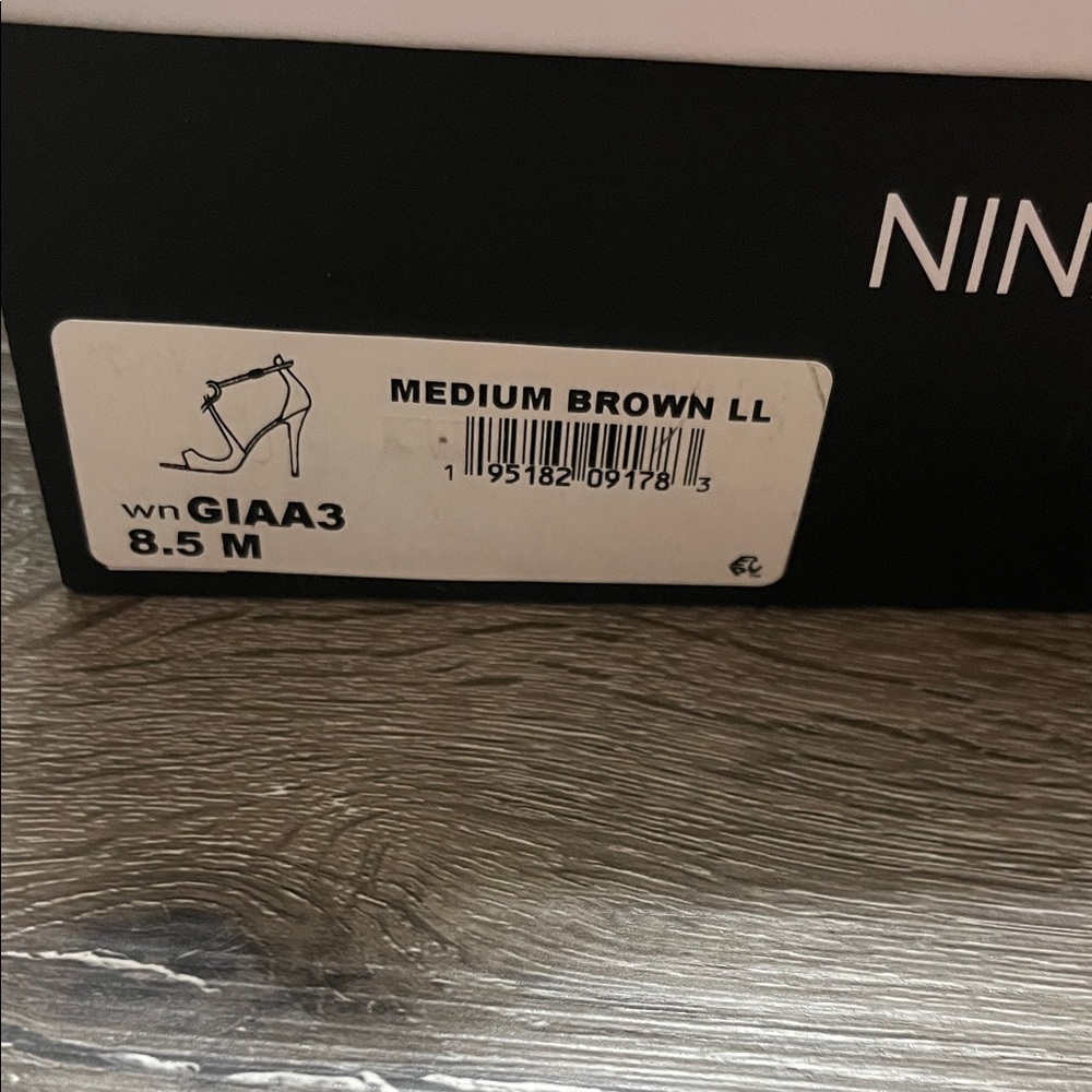 Nine West Brown Patent Leather Strappy Stiletto Sandals - Picture 6 of 7